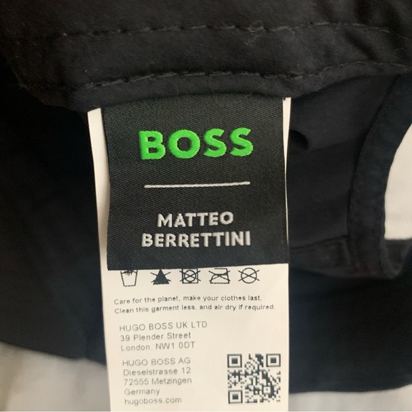 Hugo Boss X Matter Berrettini collab Classic Black tennis cap nylon fabric - Picture 5 of 8
